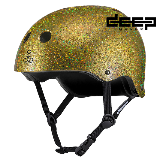 Triple 8 Deep Cover Helmet Gold Glitter