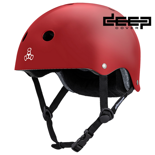 Triple 8 Deep Cover Helmet Red Glossy