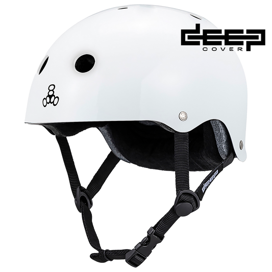 Triple 8 Deep Cover Helmet White Glossy