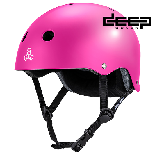 Triple 8 Deep Cover Helmet Pink Glossy