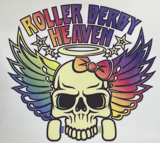 Roller Derby Heaven Singlet - White (multiple logo colours available)