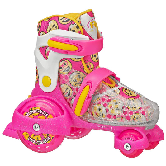 RDS Fun Roll Girls Pink/Yellow Adjustable Roller Skates